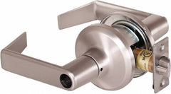 Stanley - Grade 2 Office Lever Lockset - 2-3/8 & 2-3/4" Back Set, Brass Alloy, Satin Nickel Finish - All Tool & Supply