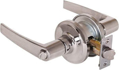 Stanley - Grade 2 Office Lever Lockset - 2-3/8 & 2-3/4" Back Set, Brass Alloy, Satin Chrome Finish - All Tool & Supply