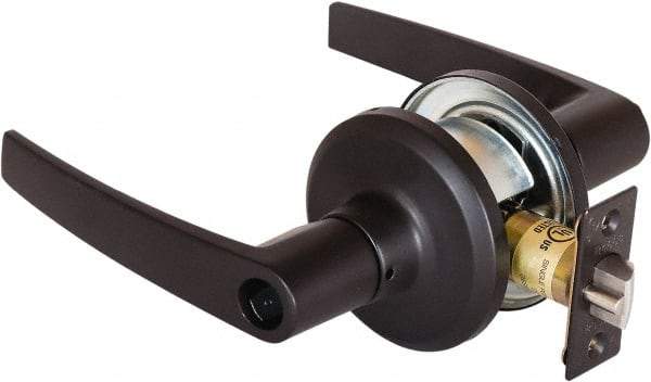 Stanley - Grade 2 Office Lever Lockset - 2-3/8 & 2-3/4" Back Set, Brass Alloy, Oil Rubbed Bronze Finish - All Tool & Supply