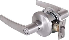 Stanley - Grade 2 Privacy Lever Lockset - 2-3/8 & 2-3/4" Back Set, Keyless Cylinder, Brass Alloy, Satin Chrome Finish - All Tool & Supply