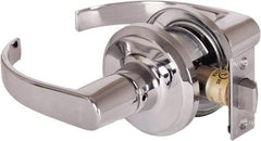 Stanley - Grade 2 Passage Lever Lockset - 2-3/8 & 2-3/4" Back Set, Keyless Cylinder, Brass Alloy, Bright Chrome Finish - All Tool & Supply