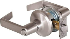 Stanley - Grade 2 Privacy Lever Lockset - 2-3/8 & 2-3/4" Back Set, Keyless Cylinder, Brass Alloy, Satin Nickel Finish - All Tool & Supply