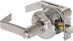 Stanley - Grade 2 Privacy Lever Lockset - 2-3/8 & 2-3/4" Back Set, Keyless Cylinder, Brass Alloy, Bright Chrome Finish - All Tool & Supply