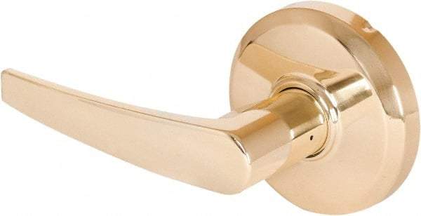 Stanley - Grade 2 Dummy Lever Lockset - 2-3/4" Back Set, Keyless Cylinder, Brass Alloy, Bright Brass Finish - All Tool & Supply