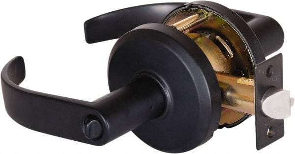 Stanley - Grade 2 Entrance Lever Lockset - 2-3/4" Back Set, Key In Lever Cylinder, Brass Alloy, Oil Rubbed Bronze Finish - All Tool & Supply