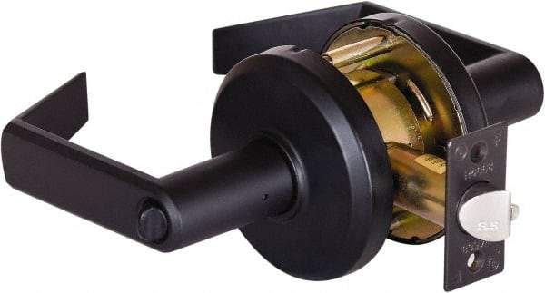 Stanley - Grade 2 Entrance Lever Lockset - 2-3/4" Back Set, Key In Lever Cylinder, Brass Alloy, Oil Rubbed Bronze Finish - All Tool & Supply