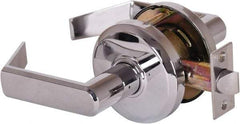 Stanley - Grade 2 Passage Lever Lockset - 2-3/4" Back Set, Keyless Cylinder, Brass Alloy, Bright Chrome Finish - All Tool & Supply