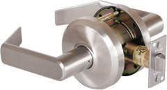 Stanley - Grade 2 Passage Lever Lockset - 2-3/4" Back Set, Keyless Cylinder, Brass Alloy, Nickel Finish - All Tool & Supply