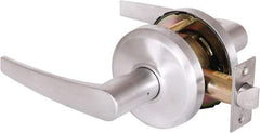 Stanley - Grade 2 Passage Lever Lockset - 2-3/4" Back Set, Keyless Cylinder, Brass Alloy, Satin Chrome Finish - All Tool & Supply