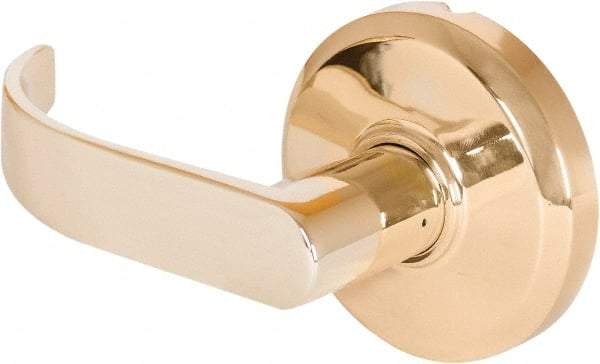 Stanley - Grade 2 Dummy Lever Lockset - 2-3/4" Back Set, Keyless Cylinder, Brass Alloy, Bright Brass Finish - All Tool & Supply