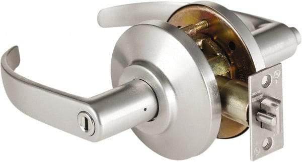 Best - Grade 2 Passage Lever Lockset - 2-3/4" Back Set, Keyless Cylinder, Brass Alloy, Satin Chrome Finish - All Tool & Supply