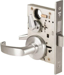 Best - Grade 1 Privacy Lever Lockset - 2-3/4" Back Set, Keyless Cylinder, Brass Alloy, Satin Chrome Finish - All Tool & Supply