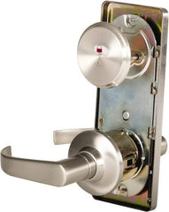 Stanley - Grade 2 Passage Lever Lockset - 2-3/4" Back Set, Keyless Cylinder, Brass Alloy, Nickel Finish - All Tool & Supply