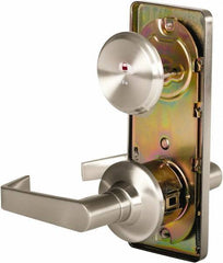 Stanley - Grade 2 Passage Lever Lockset - 2-3/4" Back Set, Keyless Cylinder, Brass Alloy, Nickel Finish - All Tool & Supply