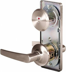 Stanley - Grade 2 Passage Lever Lockset - 2-3/4" Back Set, Keyless Cylinder, Brass Alloy, Nickel Finish - All Tool & Supply