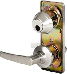 Stanley - Grade 2 Passage Lever Lockset - 2-3/4" Back Set, Keyless Cylinder, Brass Alloy, Satin Chrome Finish - All Tool & Supply