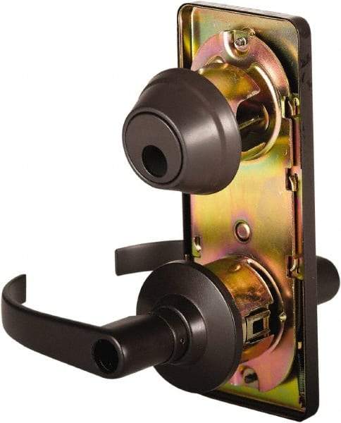 Stanley - Grade 2 Entry Lever Lockset - 2-3/4" Back Set, Key In Lever Cylinder, Brass Alloy, Oil Rubbed Bronze Finish - All Tool & Supply