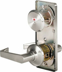 Stanley - Grade 2 Passage Lever Lockset - 2-3/4" Back Set, Keyless Cylinder, Brass Alloy, Satin Chrome Finish - All Tool & Supply