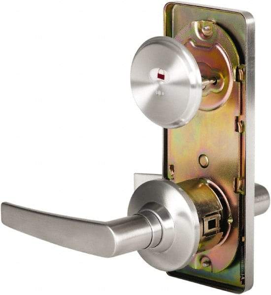 Stanley - Grade 2 Passage Lever Lockset - 2-3/4" Back Set, Keyless Cylinder, Brass Alloy, Satin Chrome Finish - All Tool & Supply