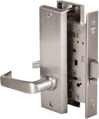 Stanley - Grade 1 Storeroom Lever Lockset - 2-3/4" Back Set, Best SFIC Cylinder, Brass Alloy, Satin Chrome Finish - All Tool & Supply