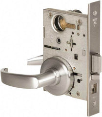 Stanley - Grade 1 Storeroom Lever Lockset - 2-3/4" Back Set, Best SFIC Cylinder, Brass Alloy, Satin Chrome Finish - All Tool & Supply