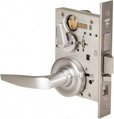 Stanley - Grade 1 Office Lever Lockset - 2-3/4" Back Set, Best SFIC Cylinder, Brass Alloy, Satin Chrome Finish - All Tool & Supply