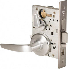 Stanley - Grade 1 Office Lever Lockset - 2-3/4" Back Set, Best SFIC Cylinder, Brass Alloy, Satin Chrome Finish - All Tool & Supply