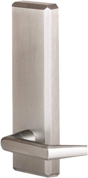 Precision - 10" OAL Nonhanded Flatbar - 32 to 36" Door Width, Satin Chrome Finish, Grade 1, Stanley Commercial Hardware - All Tool & Supply