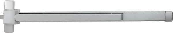 Precision - 36" OAL Nonhanded Fire Rated Flatbar - 32 to 36" Door Width, Painted Aluminum Finish, Grade 1, Stanley Commercial Hardware - All Tool & Supply