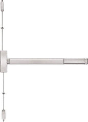 Precision - 36" OAL Right Hand Reverse Fire Rated Flatbar - 32 to 36" Door Width, Satin Stainless Steel Finish, Grade 1, Apex Series - All Tool & Supply