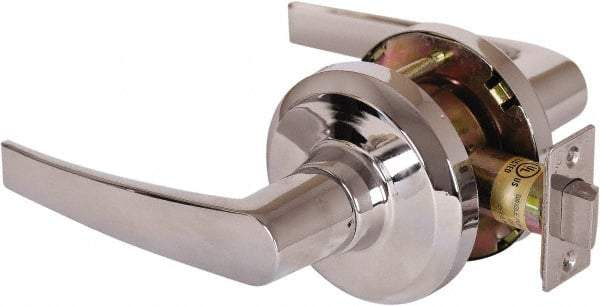 Stanley - Grade 1 Passage Lever Lockset - 2-3/4" Back Set, Keyless Cylinder, Brass Alloy, Bright Chrome Finish - All Tool & Supply