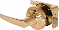 Stanley - Grade 1 Passage Lever Lockset - 2-3/4" Back Set, Keyless Cylinder, Brass Alloy, Bright Brass Finish - All Tool & Supply