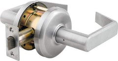 Stanley - Grade 2 Passage Lever Lockset - 2-3/4" Back Set, Keyless Cylinder, Brass Alloy, Satin Chrome Finish - All Tool & Supply