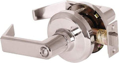 Stanley - Grade 1 Privacy Lever Lockset - 2-3/4" Back Set, Keyless Cylinder, Brass Alloy, Bright Chrome Finish - All Tool & Supply