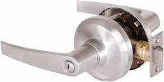 Stanley - Grade 1 Privacy Lever Lockset - 2-3/4" Back Set, Keyless Cylinder, Brass Alloy, Satin Chrome Finish - All Tool & Supply