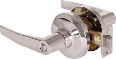 Stanley - Grade 1 Privacy Lever Lockset - 2-3/4" Back Set, Keyless Cylinder, Brass Alloy, Bright Chrome Finish - All Tool & Supply