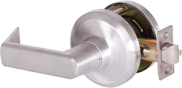 Stanley - Grade 1 Communicating Lever Lockset - 2-3/4" Back Set, Key In Lever Cylinder, Brass Alloy, Satin Chrome Finish - All Tool & Supply