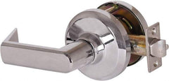 Stanley - Grade 1 Communicating Lever Lockset - 2-3/4" Back Set, Key In Lever Cylinder, Brass Alloy, Bright Chrome Finish - All Tool & Supply