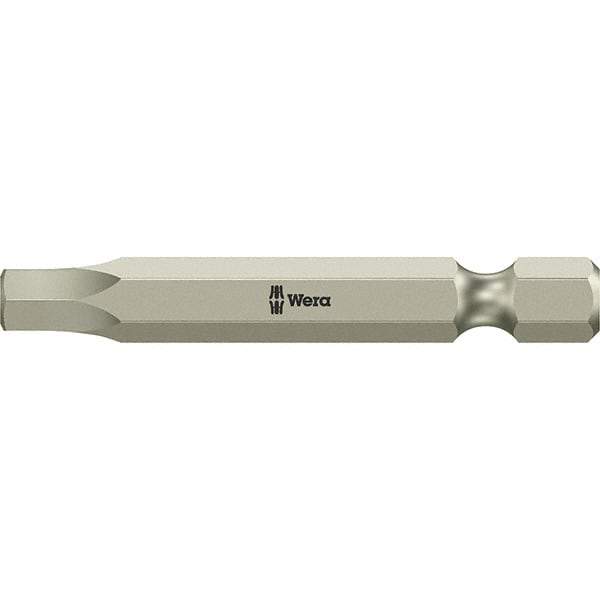 Wera - 1/8" Hex Screwdriver Bit - 1/4" Drive, 50mm OAL - All Tool & Supply