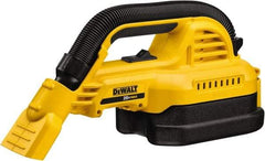 DeWALT - 0.5 Gal Plastic Tank, Battery Powered Wet/Dry Vacuum - 0.33 Peak hp, 20 Volt, 1-1/4" Hose Fitting, Cordless, HEPA Filter - All Tool & Supply