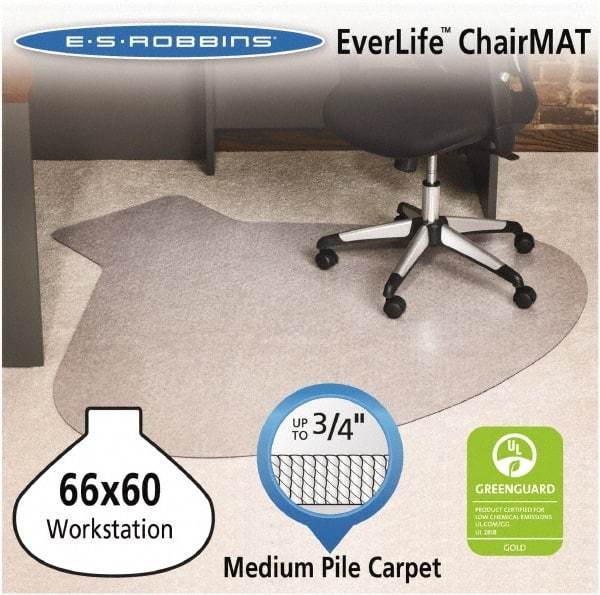 ES Robbins - 60" Long x 66" Wide, Chair Mat - Workstation, Straight Edge Style - All Tool & Supply