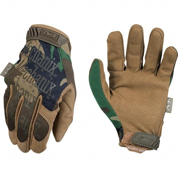 Mechanix Wear - Size M Work Gloves - For Mechanic's & Lifting, Uncoated, Hook & Loop Cuff, Full Fingered, Camouflage, Paired - All Tool & Supply