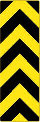 NMC - "Chevron", 12" Wide x 36" High, Aluminum Warning & Safety Reminder Signs - 0.08" Thick, Black on Yellow, High Intensity Reflectivity, Rectangle, Post Mount - All Tool & Supply