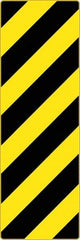 NMC - "Chevron", 12" Wide x 36" High, Aluminum Warning & Safety Reminder Signs - 0.08" Thick, Black on Yellow, High Intensity Reflectivity, Rectangle, Post Mount - All Tool & Supply