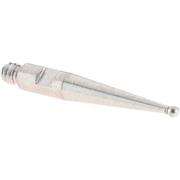 SPI - 1mm Ball Diam, Stainless Steel, Ball Test Indicator Contact Point - 16.3mm Contact Point Length, Use with SPI Integral Series - All Tool & Supply