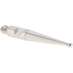 SPI - 1mm Ball Diam, Stainless Steel, Ball Test Indicator Contact Point - 16.3mm Contact Point Length, Use with SPI Integral Series - All Tool & Supply