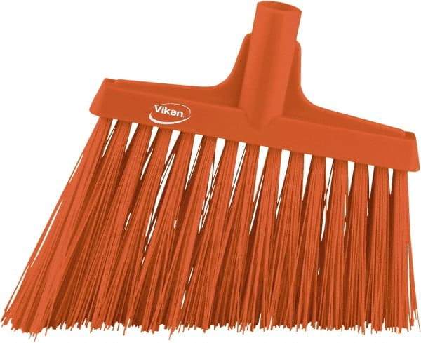 Vikan - 11-3/4" Wide, Orange Polyester Bristles, Angled Broom - Water Resistant - All Tool & Supply