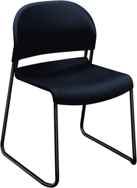 Hon - Polymer Blue Stacking Chair - Black Frame, 21" Wide x 21-1/2" Deep x 31" High - All Tool & Supply