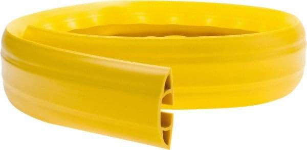 Hubbell Wiring Device-Kellems - 1 Channel, 5 Ft Long, 3/4" Max Compatible Cable Diam, Yellow PVC On Floor Cable Cover - 3-1/4" Overall Width x 27.9mm Overall Height, 30.7mm Channel Width x 3/4" Channel Height - All Tool & Supply