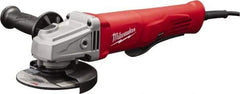 Milwaukee Tool - 4-1/2" Wheel Diam, 12,000 RPM, Corded Angle & Disc Grinder - 5/8-11 Spindle - All Tool & Supply